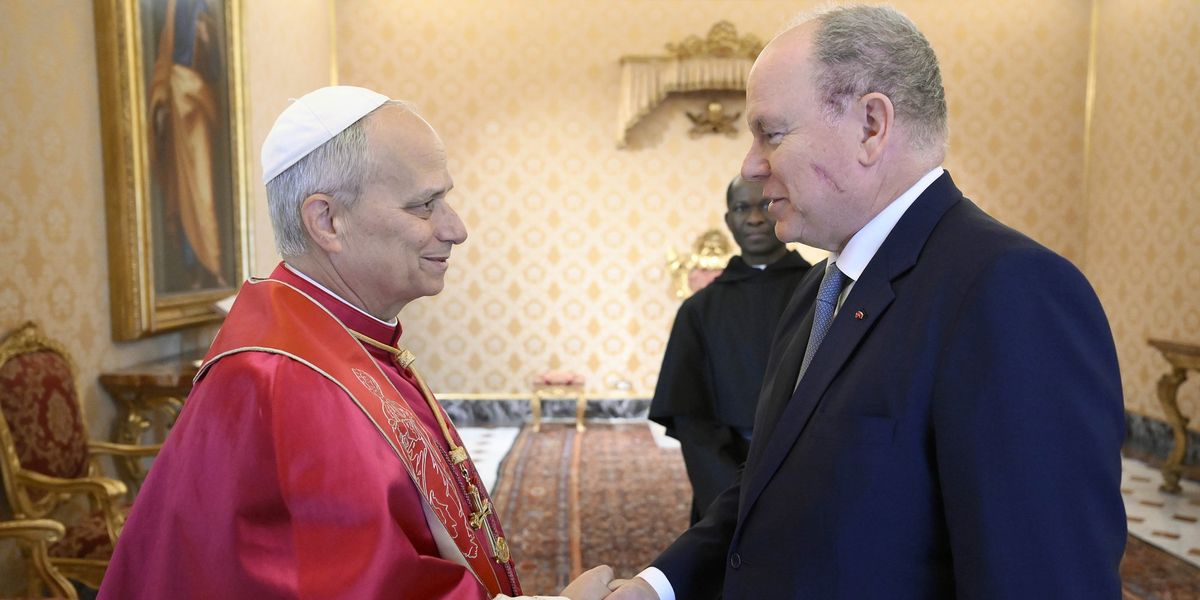 Prince Albert of Monaco seen with surgery scar on his face during meeting with Pope Leo Prince Albert of Monaco seen with surgery scar on his face during meeting with Pope Leo