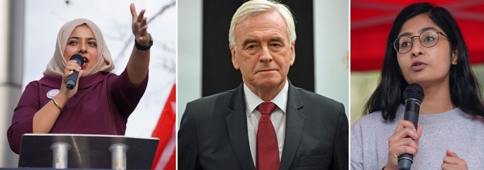 Poplar & Limehouse's Apsana Begum, ex-Shadow Chancellor John McDonnell and Coventry South's Zarah Sultana