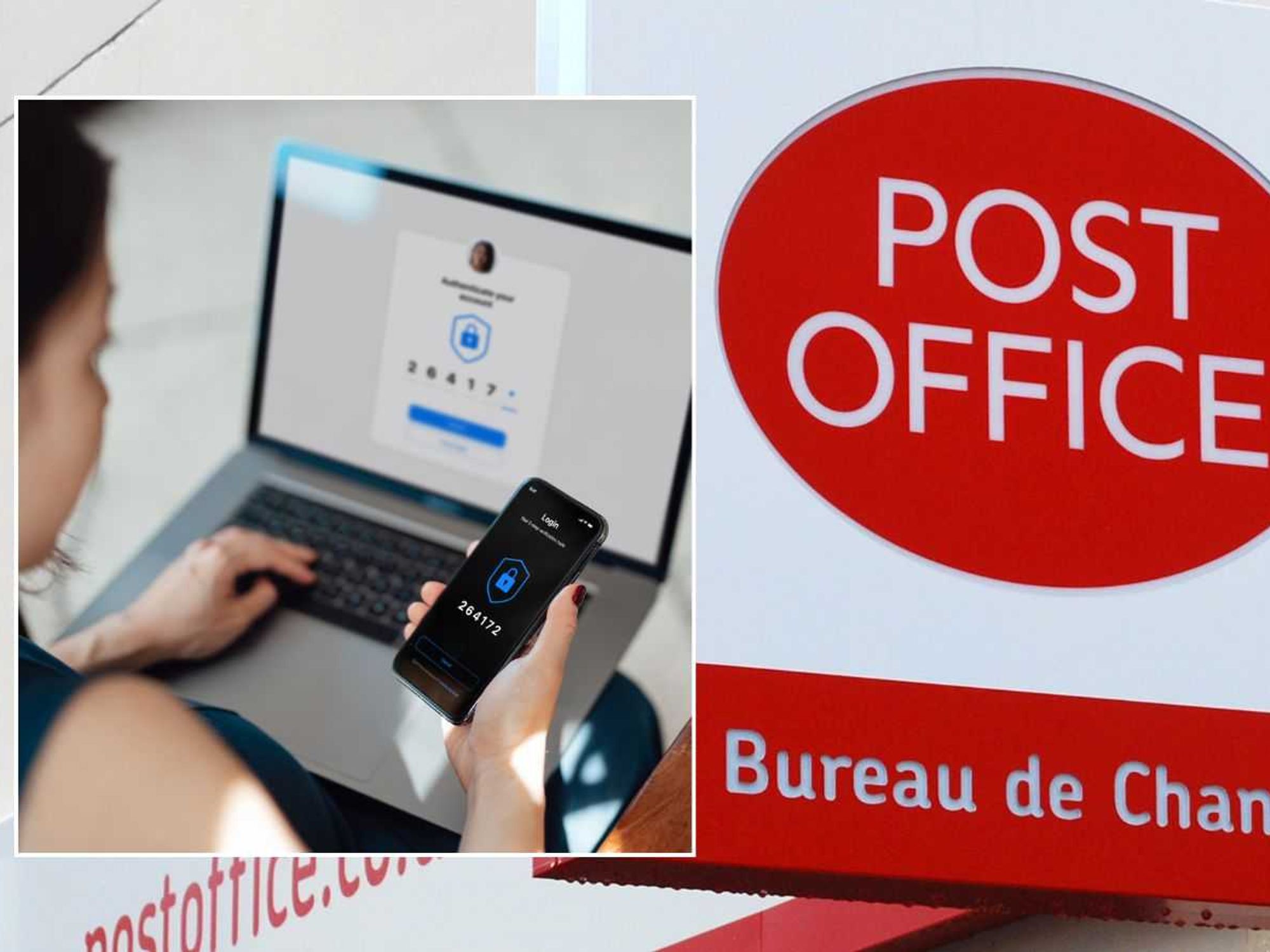 Post Office and woman using Digital ID