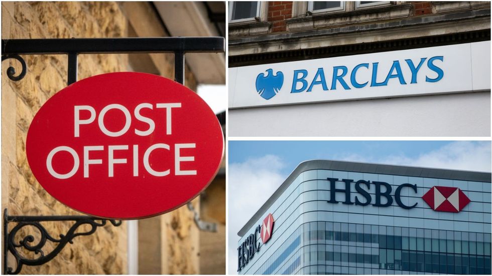 Post Office, Barclays and HSBC sites