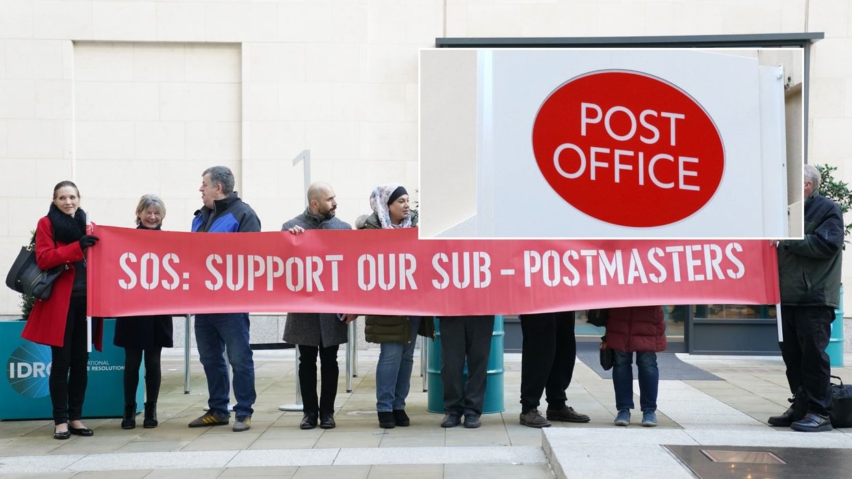 Post Office sign and postmasters protest