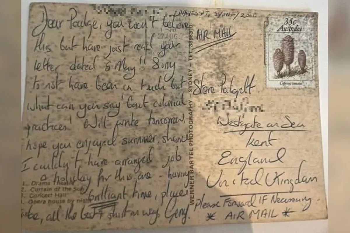 Postcard arrives at Kent home 42 years late in 'mystery' post office mix up