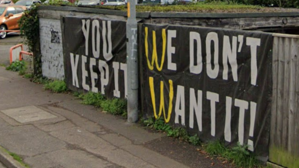 Poster against the McDonald's