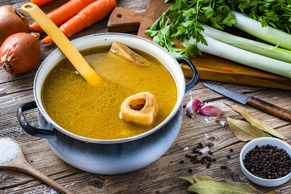 Pot of bone broth
