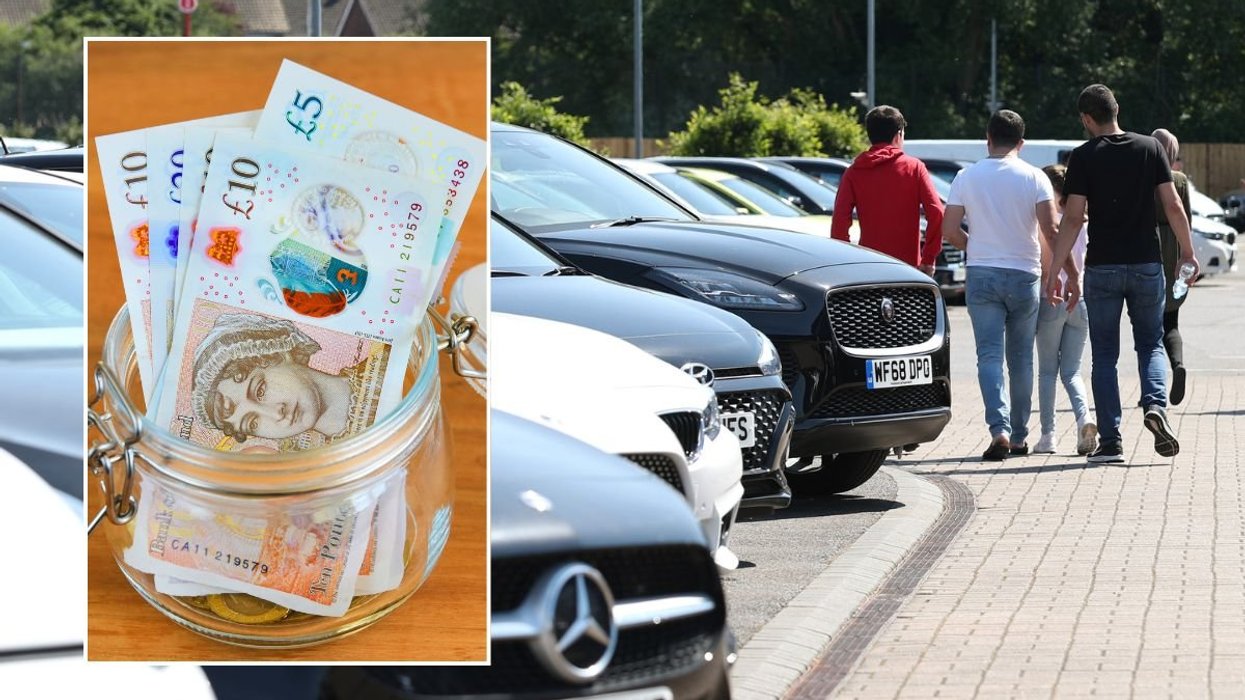 Pot of money and a car dealership