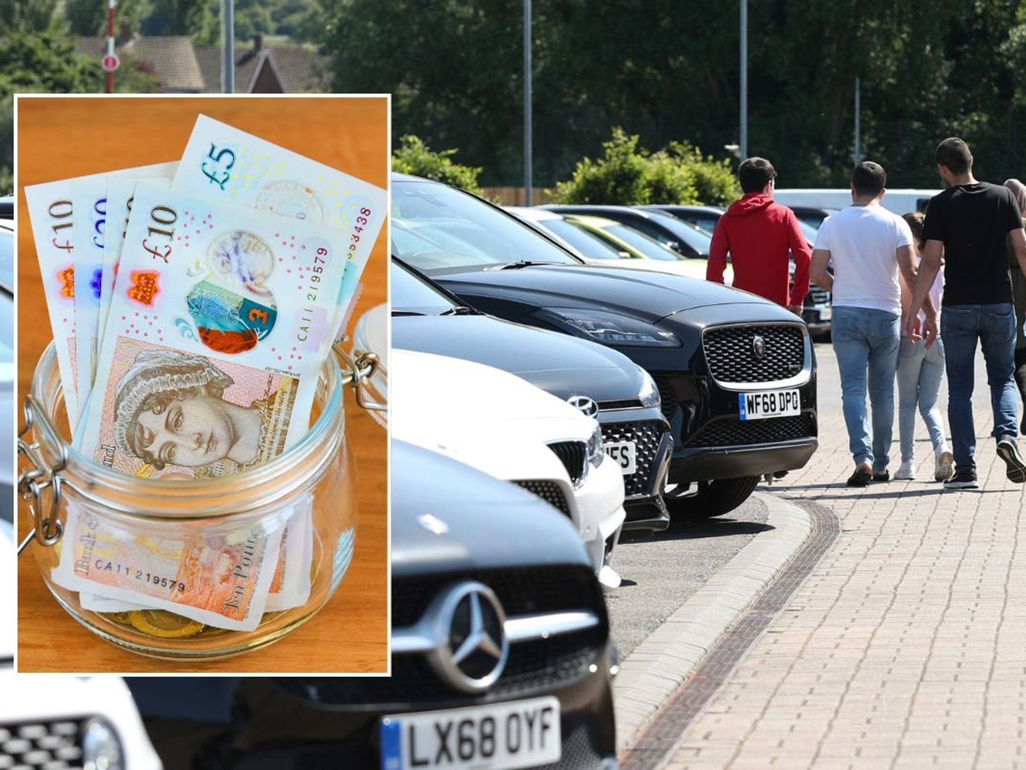 Pot of money and a car dealership