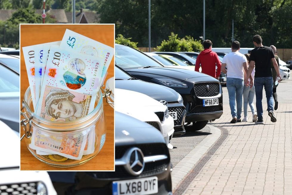 Pot of money and a car dealership