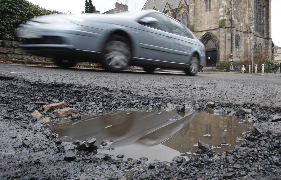 Pothole in Glasgow