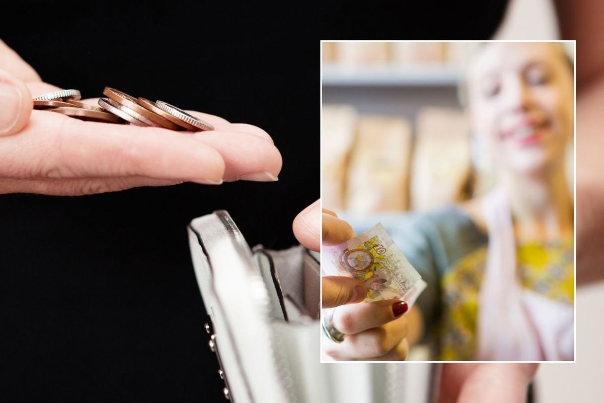 Pound coins and notes