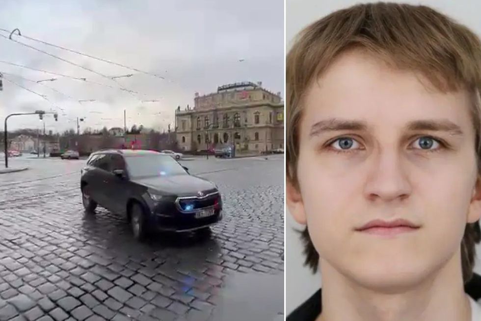 Prague shooting scene