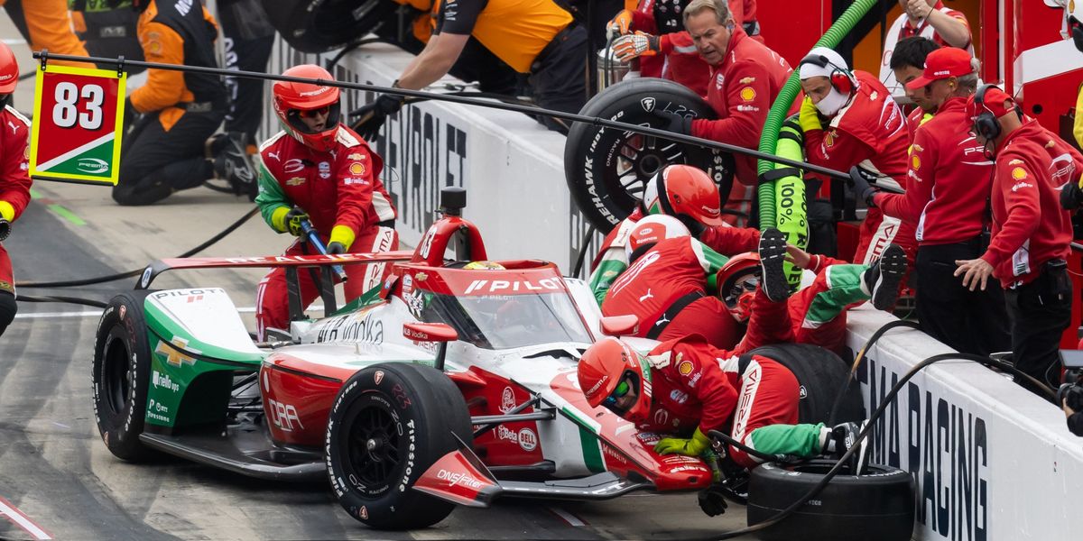 NextImg:Indy 500 driver crashes into crew members on pit road in new terrifying footage