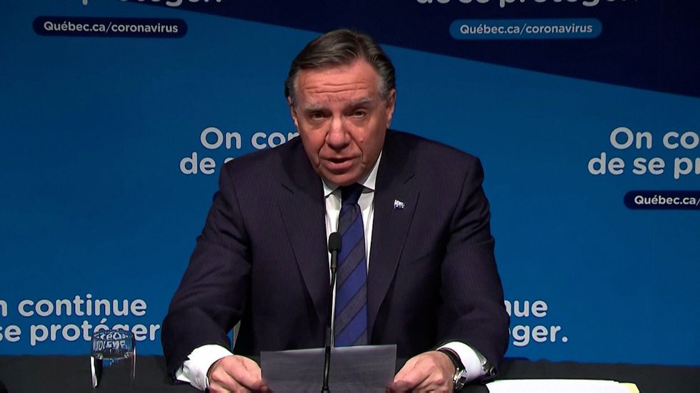 Premier Francois Legault outlines plans to tax the unvaccinated in Quebec.