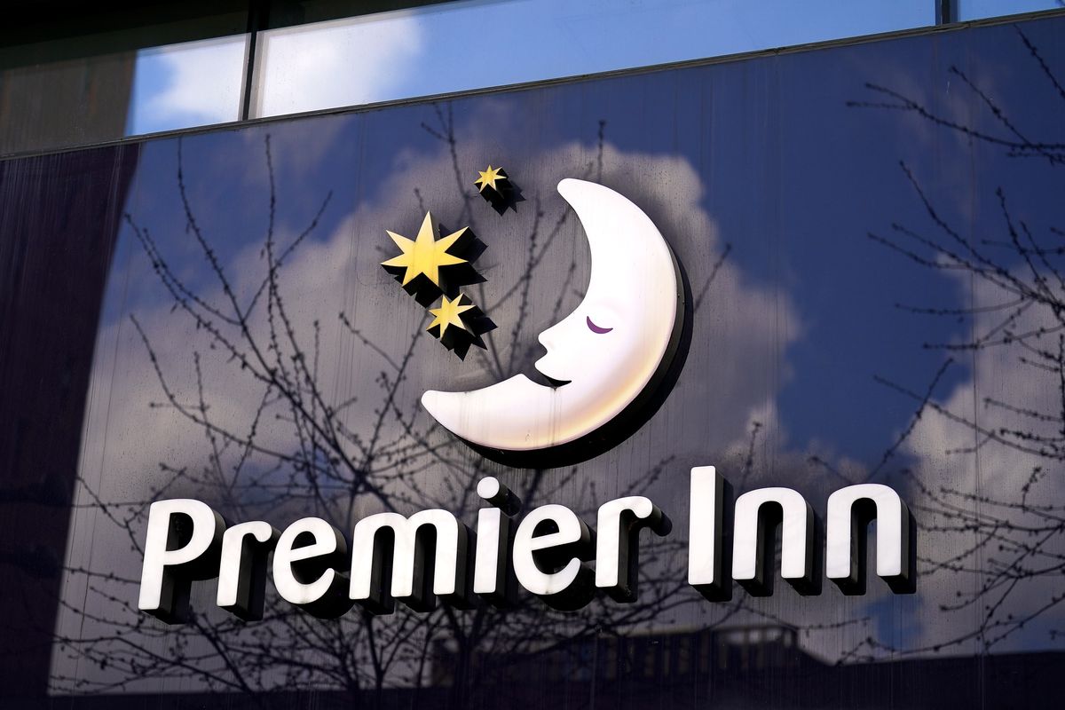 Premier Inn logo outside hotel