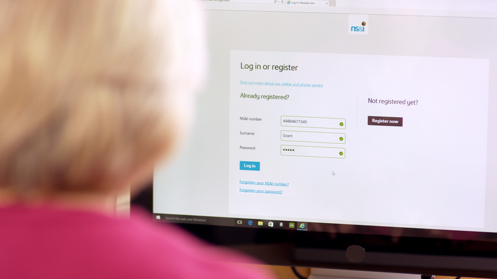 Premium Bonds saver logs into NS&I online account