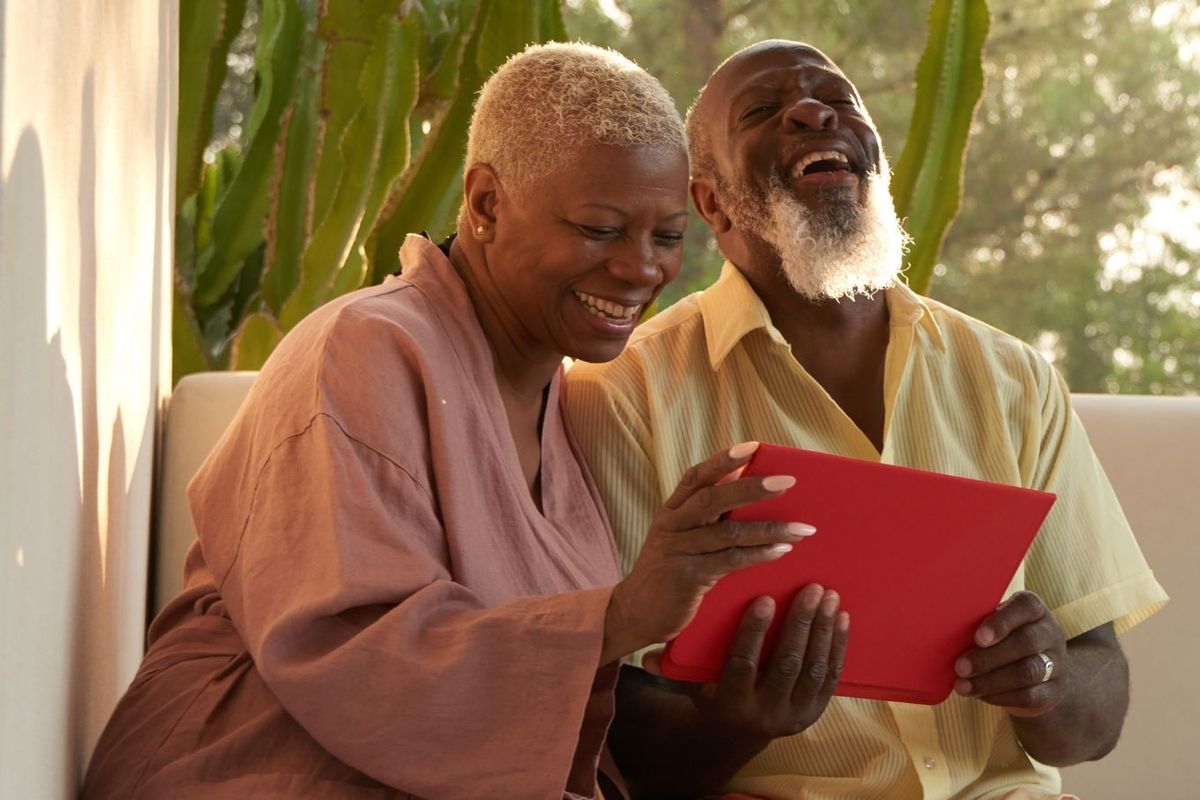 Premium Bonds winners look happy at tablet