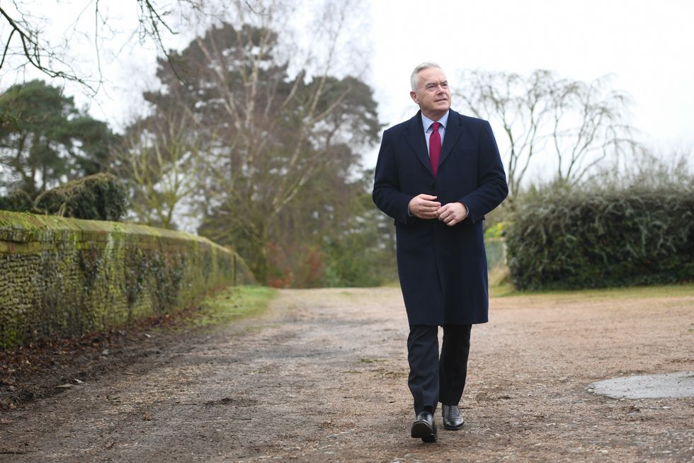 Presenter and newsreader Huw Edwards arrives for his guest appearance at Sandringham Women's Institute