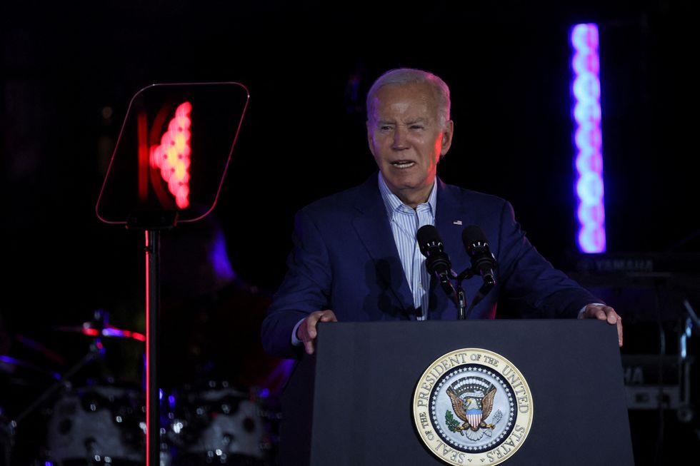President Biden speaking to the crowd\u200b