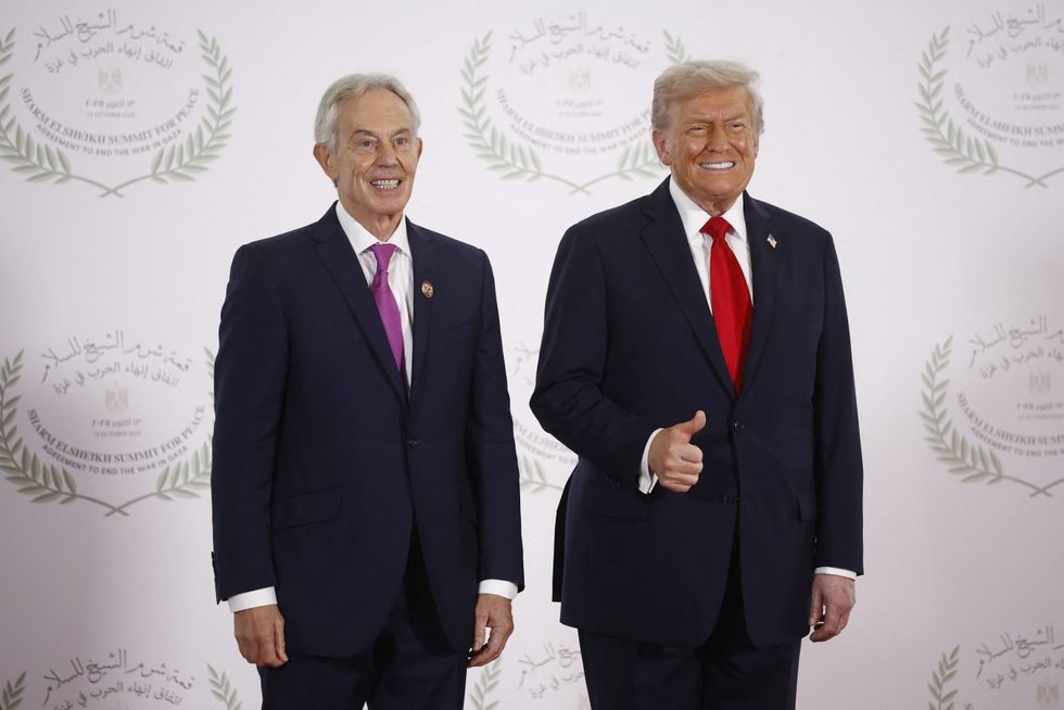 President Donald Trump and former Prime Minister Tony Blair
