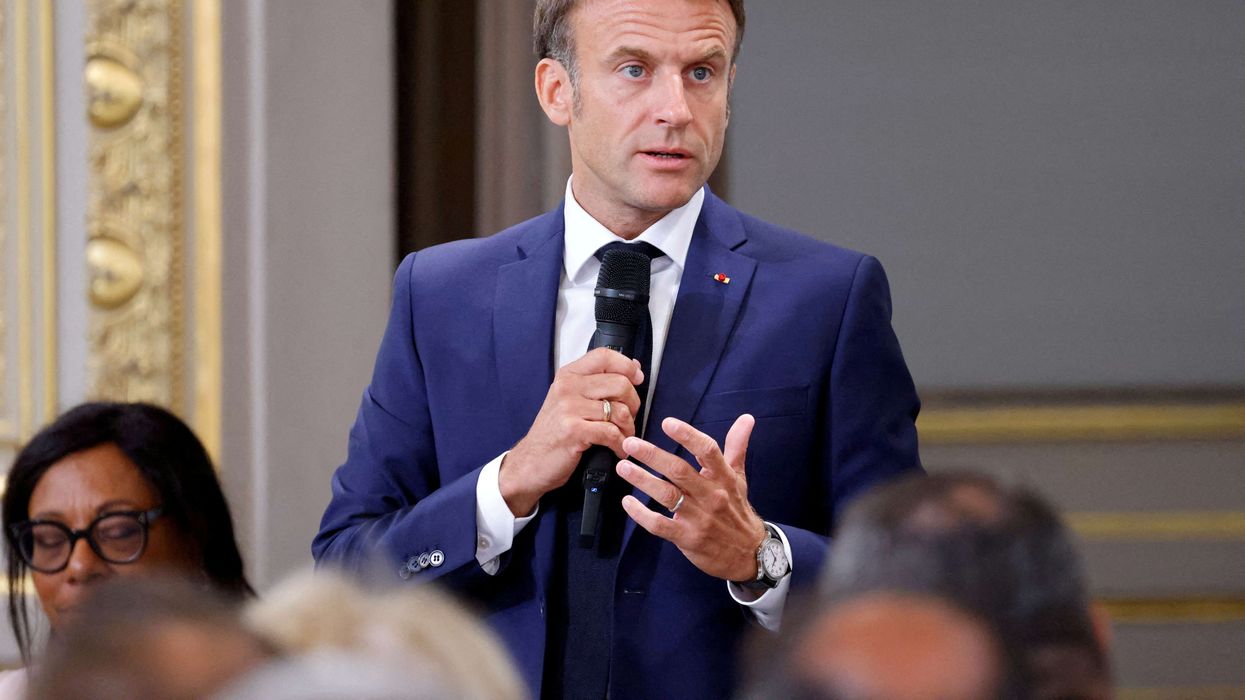 President Emmanuel Macron speaking
