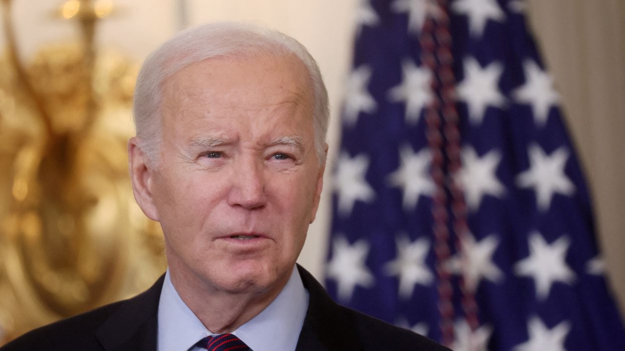 President Joe Biden holds an event about American retirement economics in the State Dining Room at the White House in Washington