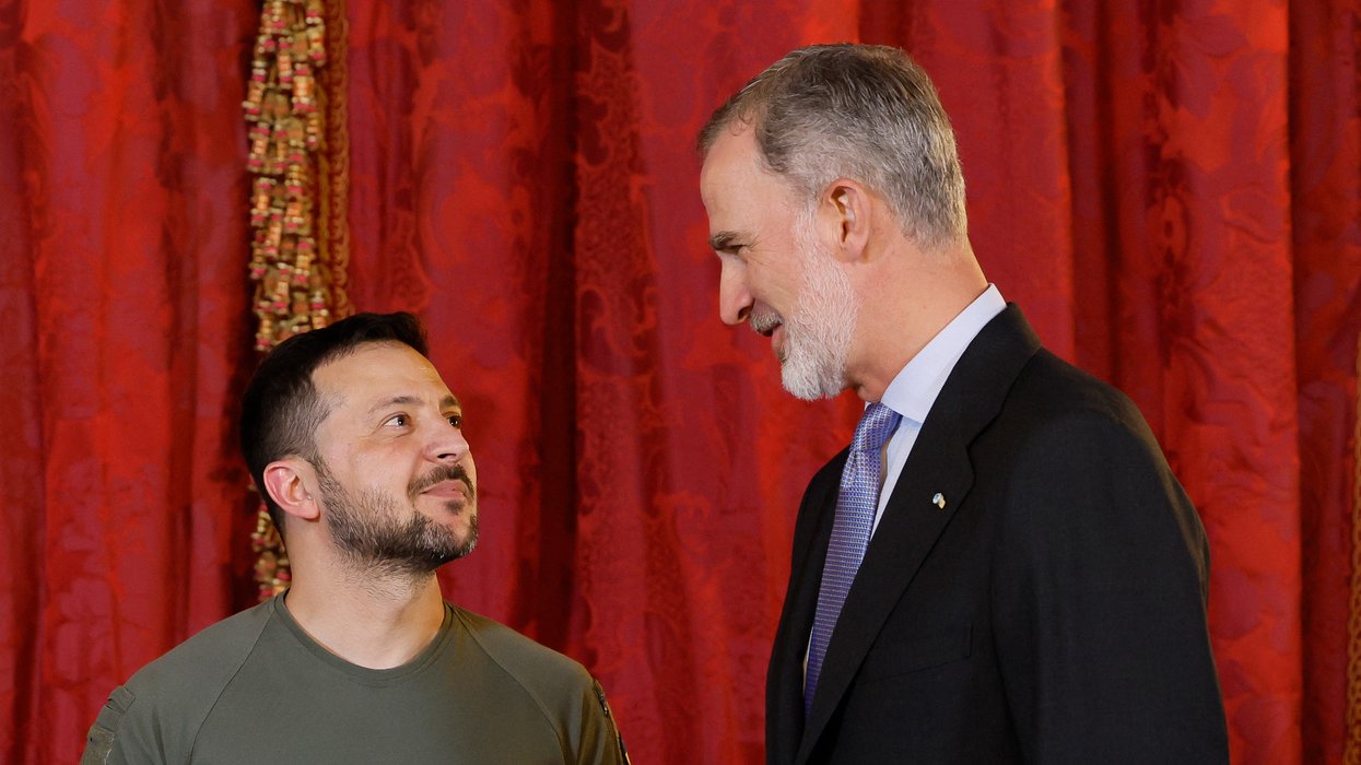 President Volodymyr Zelensky and King Felipe