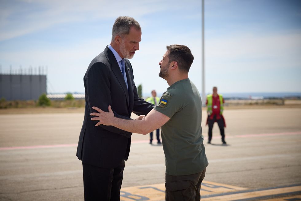 President Volodymyr Zelensky and King Felipe