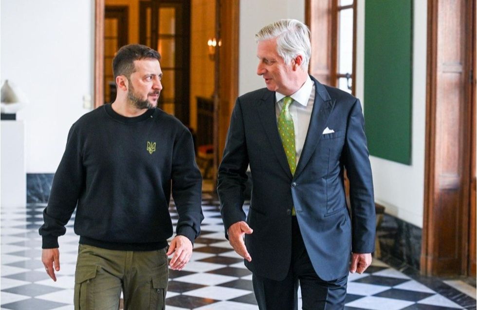 President Volodymyr Zelensky and King Philippe of Belgium