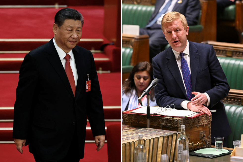 President Xi and Oliver Dowden