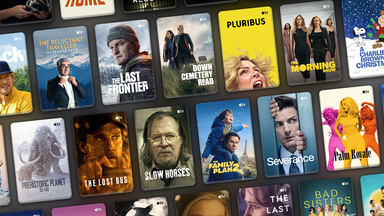 preview artwork for the covers of dozens of exclusive apple tv plus shows