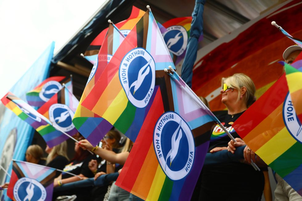 Pride flags in Brighton