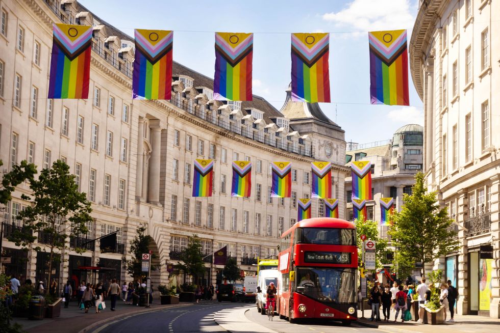 Pride Flags on Regent Street