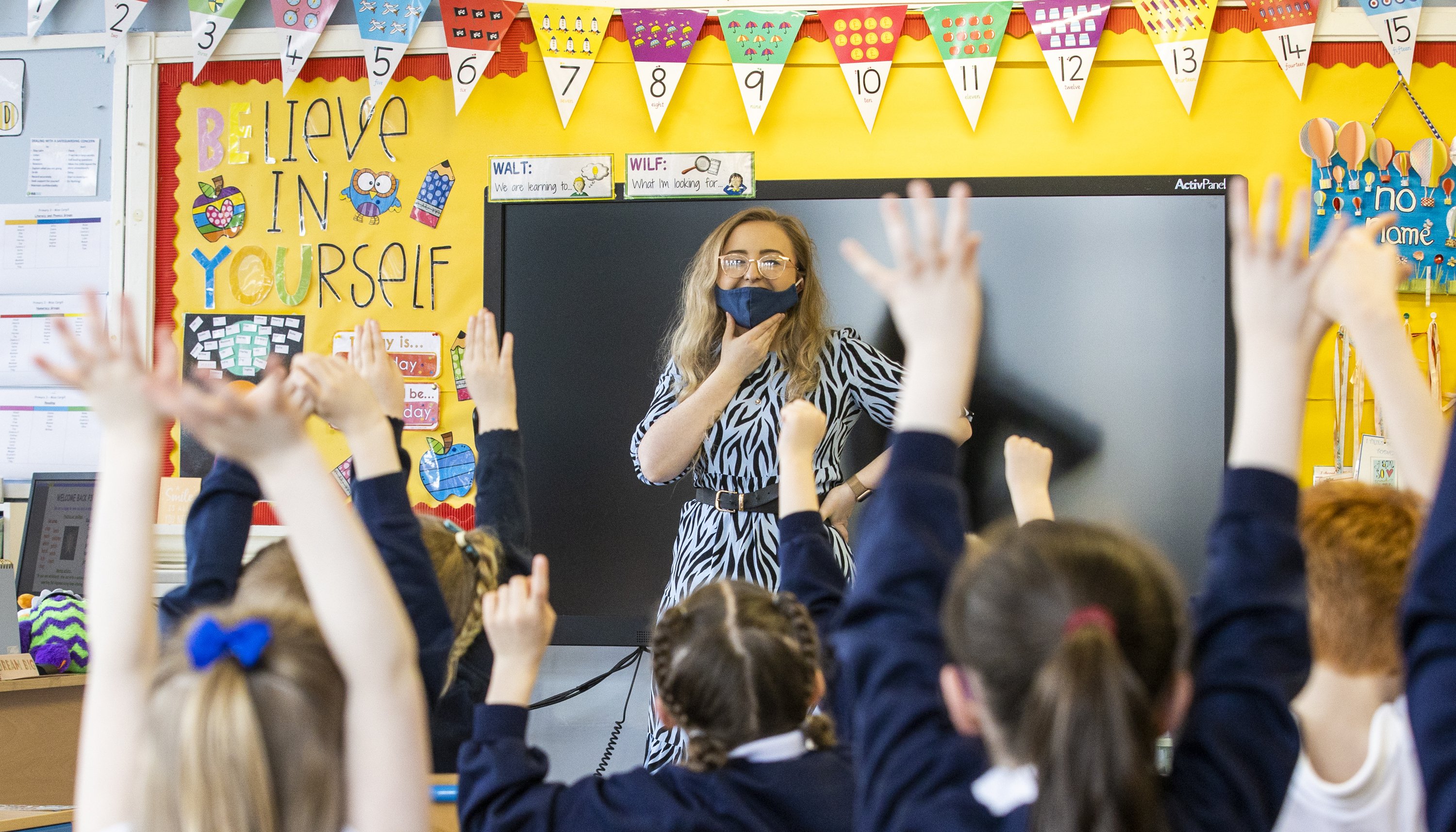 Primary school pupils returned to the classroom in March