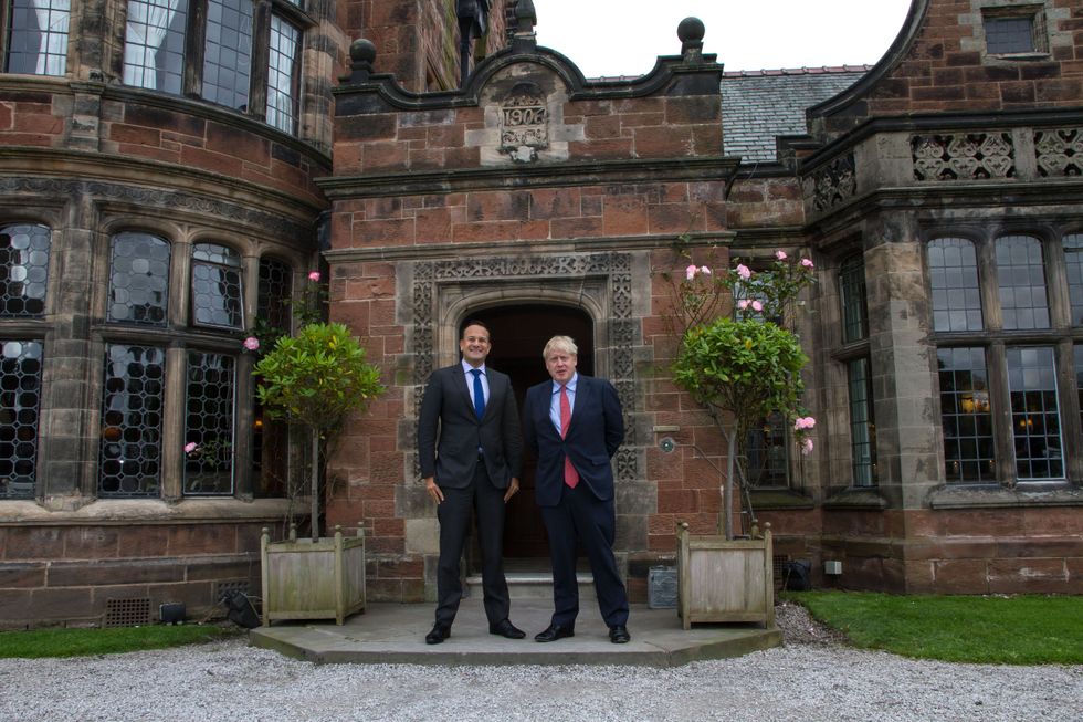 Prime Minister Boris Johnson and then-Irish Taoiseach Leo Varadkar