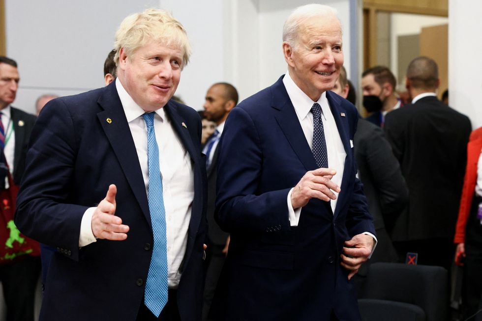 Prime Minister Boris Johnson and U.S. President Joe Biden arrive for a G7 leaders meeting, during a Nato summit in Brussels, Belgium to discuss Russia's invasion of Ukraine. Picture date: Thursday March 24, 2022.