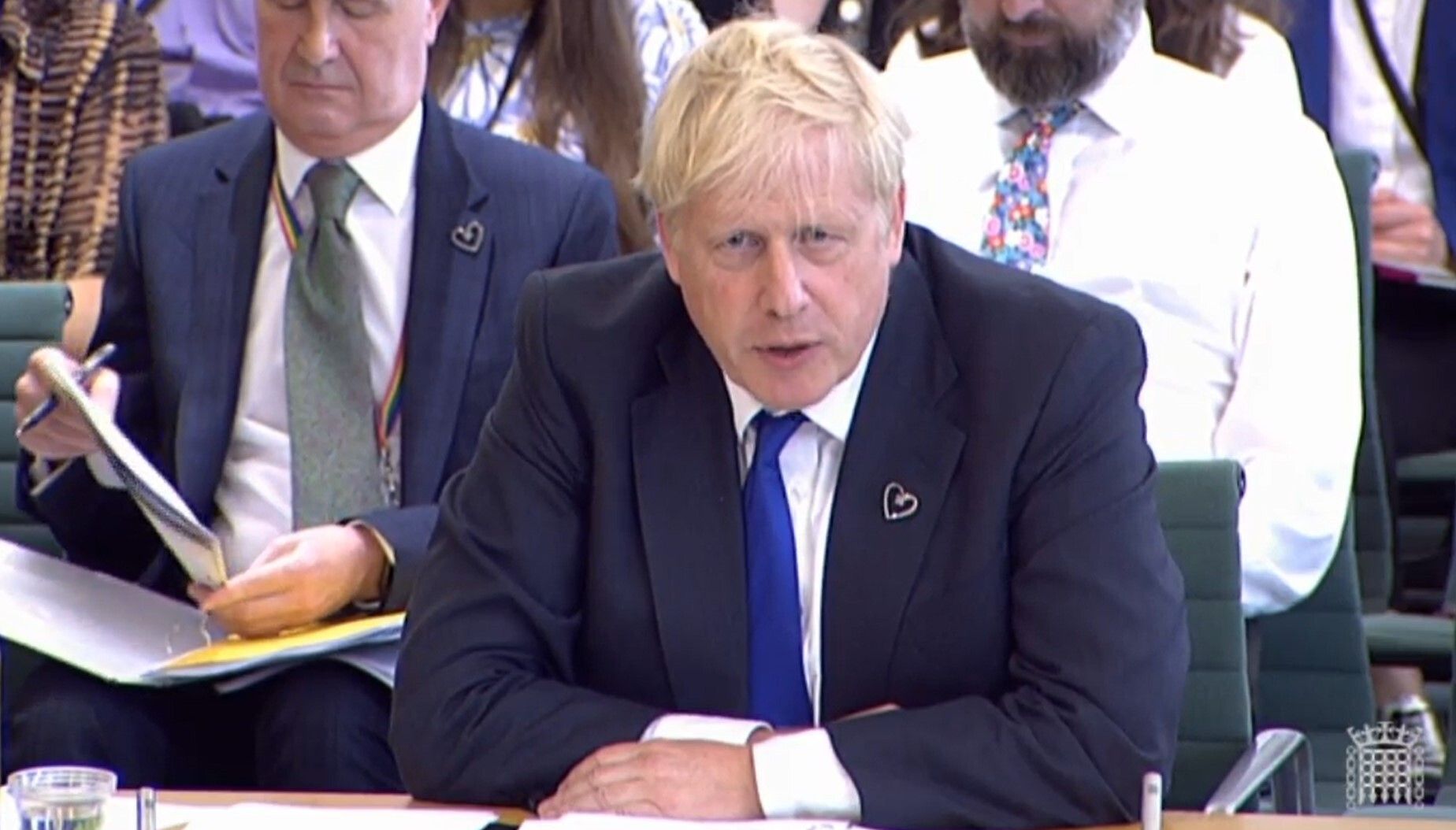 Prime Minister Boris Johnson appearing in front of the Liaison Committee