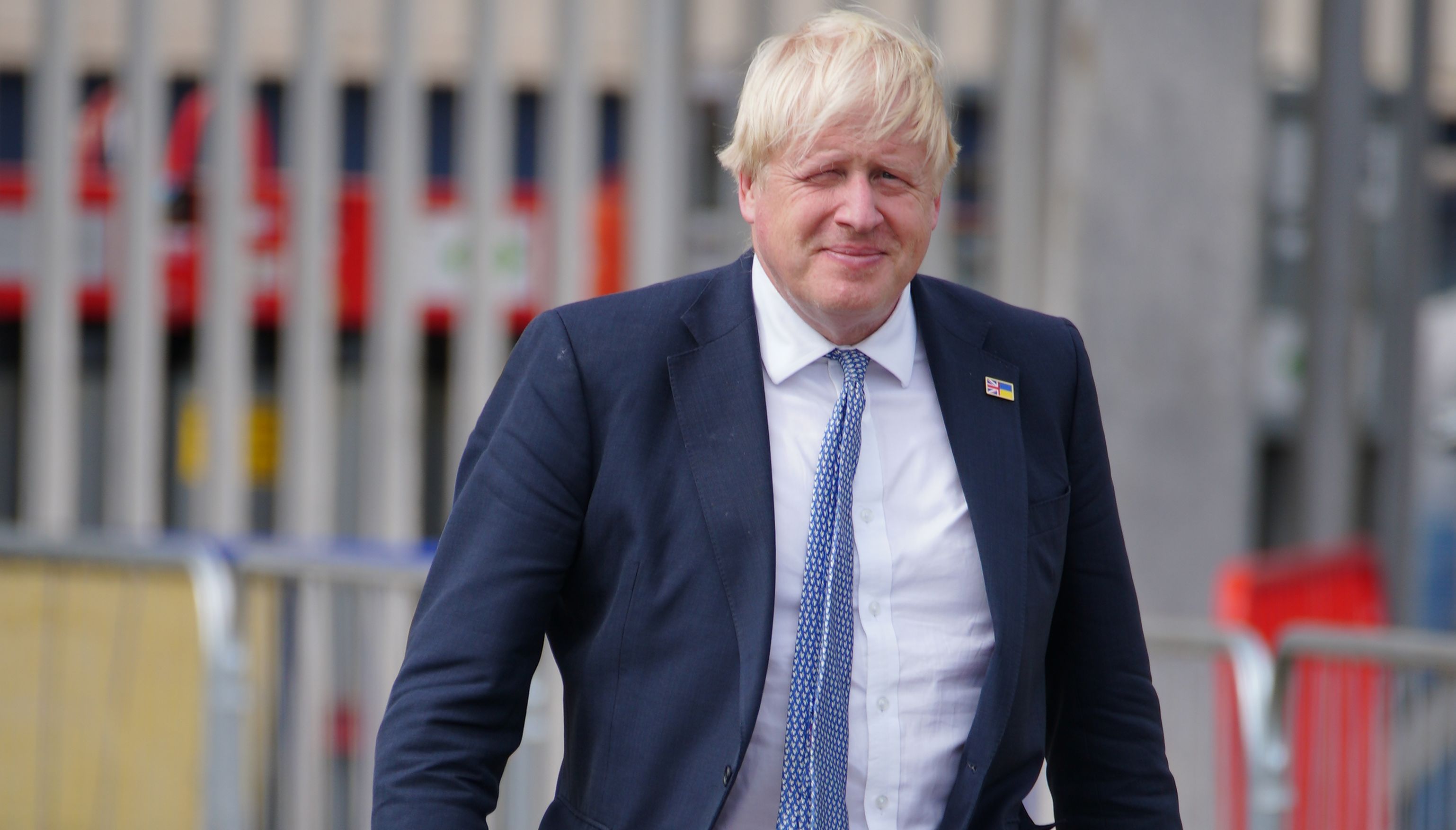 Prime Minister Boris Johnson arrives for a visit to BAE systems in Barrow-in-Furness, as the UK's newest Astute-Class attack submarine, HMS Anson, is being commissioned into the Royal Navy. Picture date: Wednesday August 31, 2022.