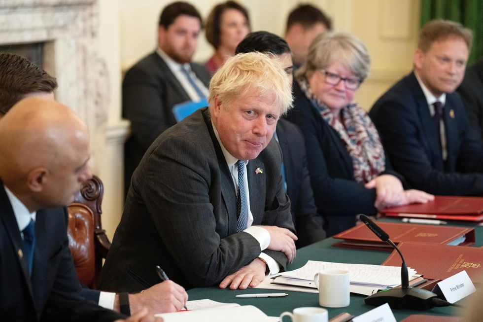 Prime Minister Boris Johnson chairs a Cabinet meeting at 10 Downing Street.