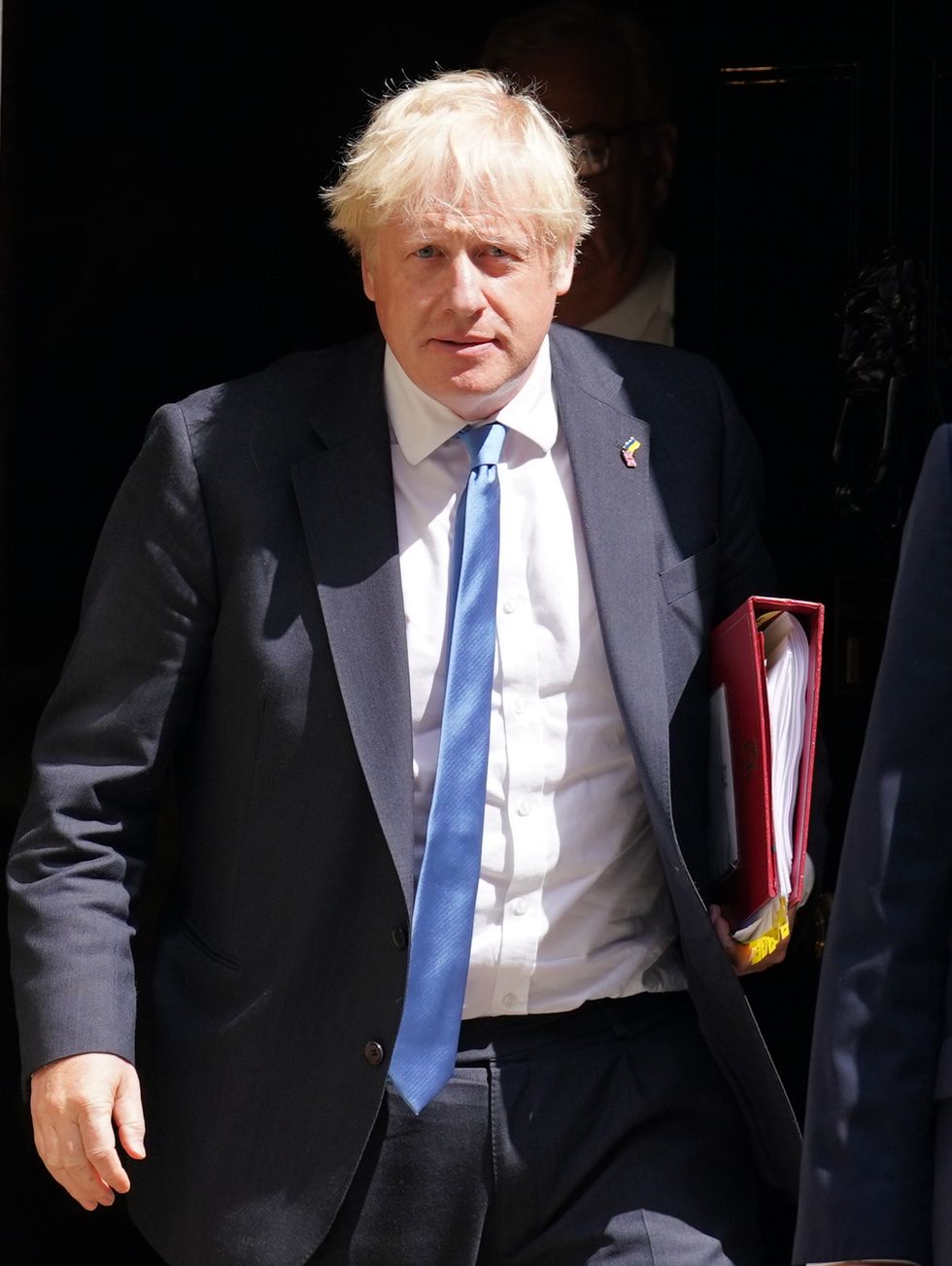 Prime Minister Boris Johnson departs 10 Downing Street, Westminster, London, to attend his final scheduled Prime Minister's Questions at the Houses of Parliament. Picture date: Wednesday July 20, 2022.