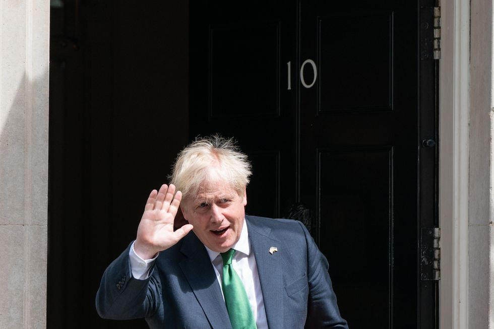 Prime Minister Boris Johnson departs 10 Downing Street, Westminster, London, to attend his penultimate Prime Minister's Questions at the Houses of Parliament. Picture date: Wednesday July 13, 2022.