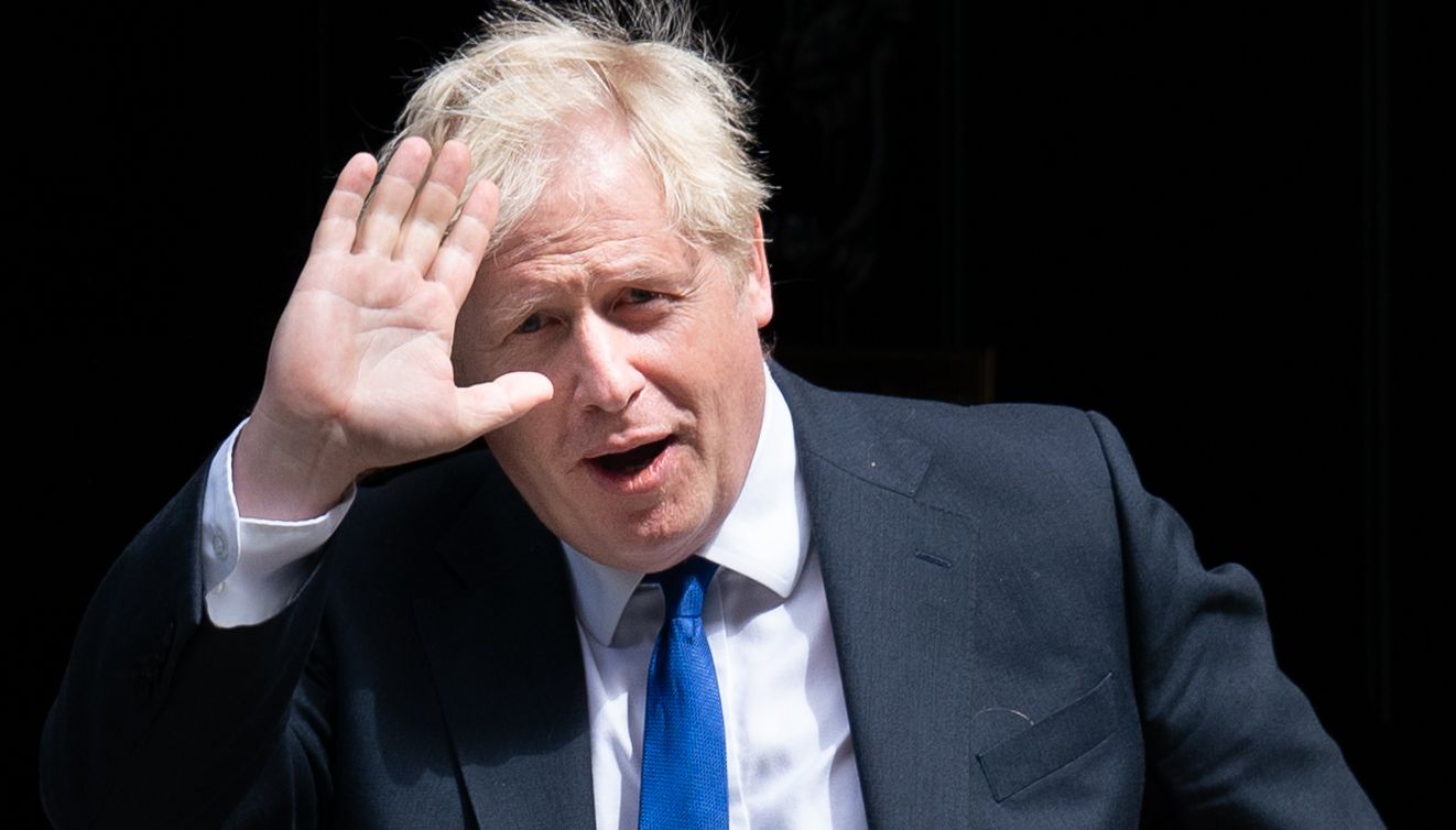 Prime Minister Boris Johnson departs 10 Downing Street, Westminster, London, to attend Prime Minister's Questions at the Houses of Parliament. Picture date: Wednesday July 6, 2022.