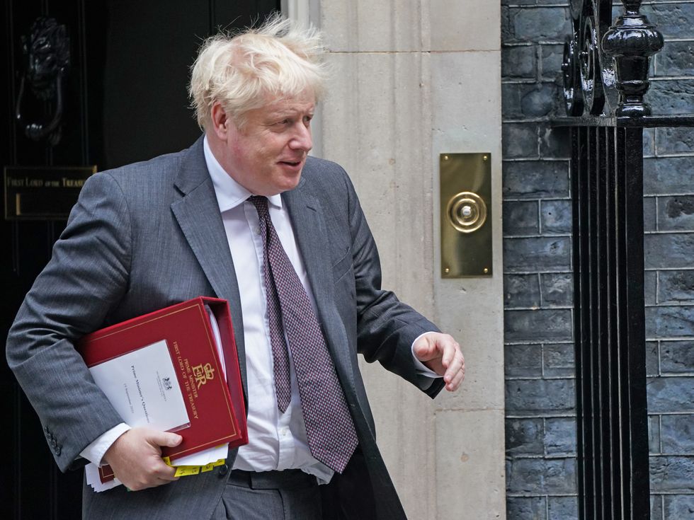 Prime Minister Boris Johnson departs 10 Downing Street, Westminster, London.