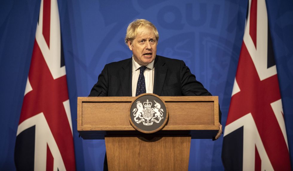 Prime Minister Boris Johnson during a media briefing in Downing Street, London, on coronavirus (Covid-19).
