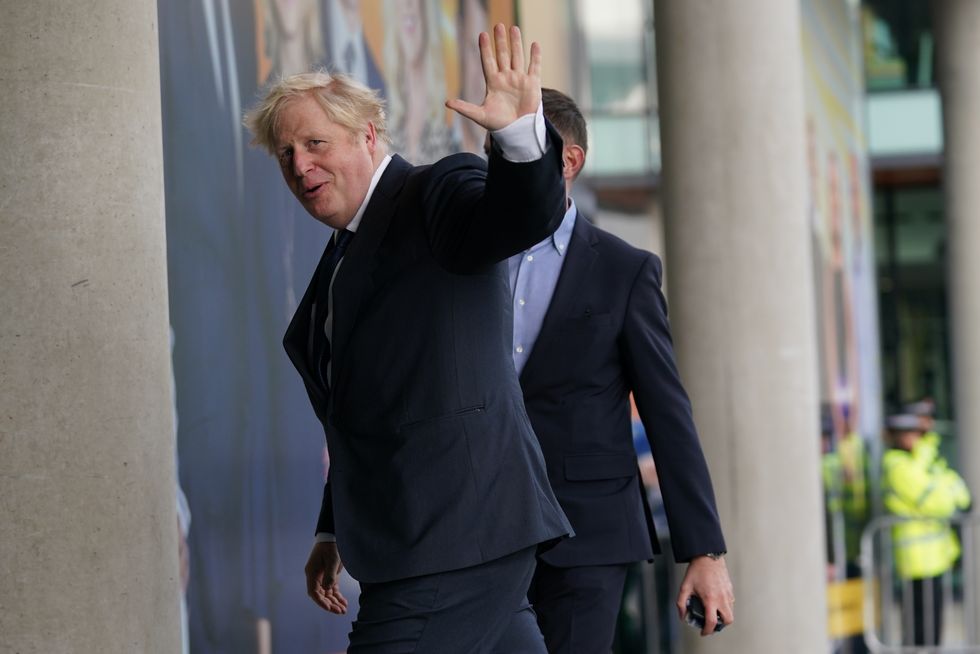 Prime Minister Boris Johnson in Manchester