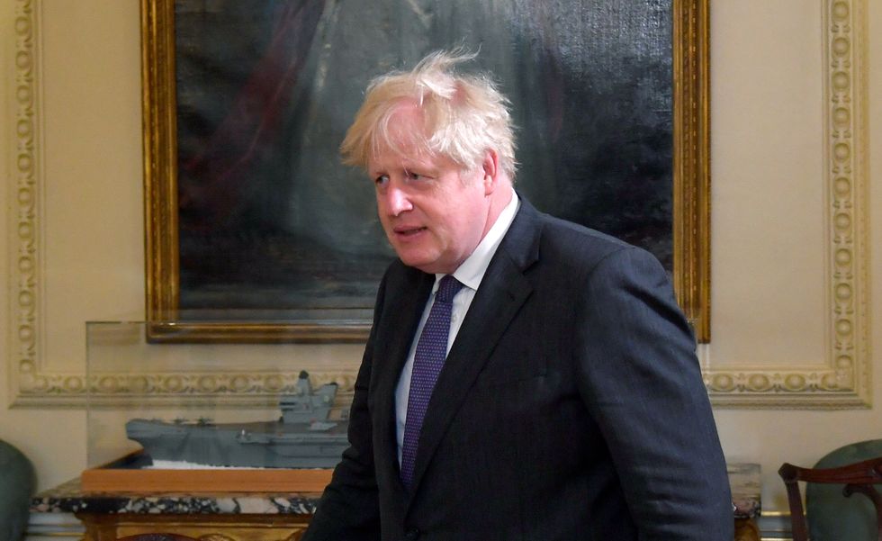 Prime Minister Boris Johnson inside 10 Downing Street, London. Picture date: Thursday June 17, 2021.