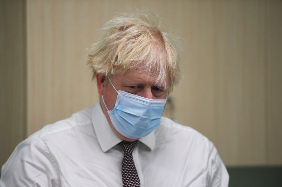 Prime Minister Boris Johnson is shown around a CT scan room during a visit to Hexham General Hospital in Northumberland.