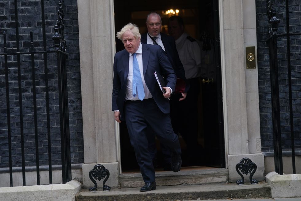 Prime Minister Boris Johnson leaves 10 Downing Street, London, to head to the House of Commons where he is due to make a statement to MPs following the announcement that he is among the 50-plus people fined so far as part of the Metropolitan Police probe into Covid breaches in Government. Picture date: Tuesday April 19, 2022.