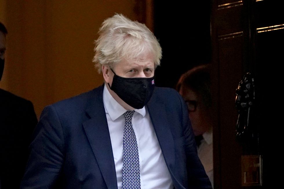 Prime Minister Boris Johnson leaves 10 Downing Street to make a statement in the House of Commons, Westminster, after it was announced that Scotland Yard has launched an investigation into a "number of events" in Downing Street and Whitehall in relation to potential beaches of coronavirus laws. Picture date: Tuesday January 25, 2022.