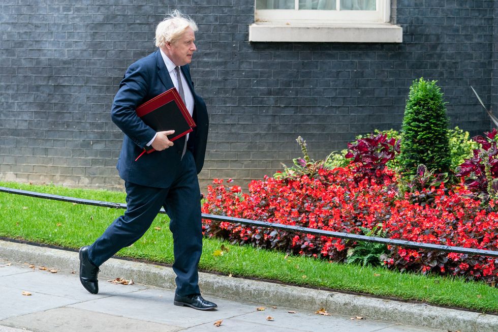 Prime Minister Boris Johnson leaving Downing Street.