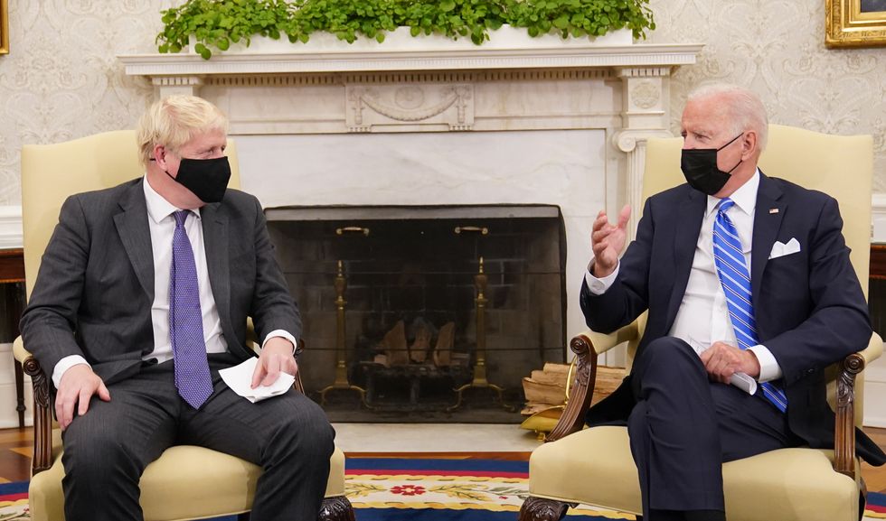 Prime Minister Boris Johnson (left) meets US President Joe Biden in the Oval Office of the White House, Washington DC, during his visit to the United States for the United Nations General Assembly. Picture date: Tuesday September 21, 2021.