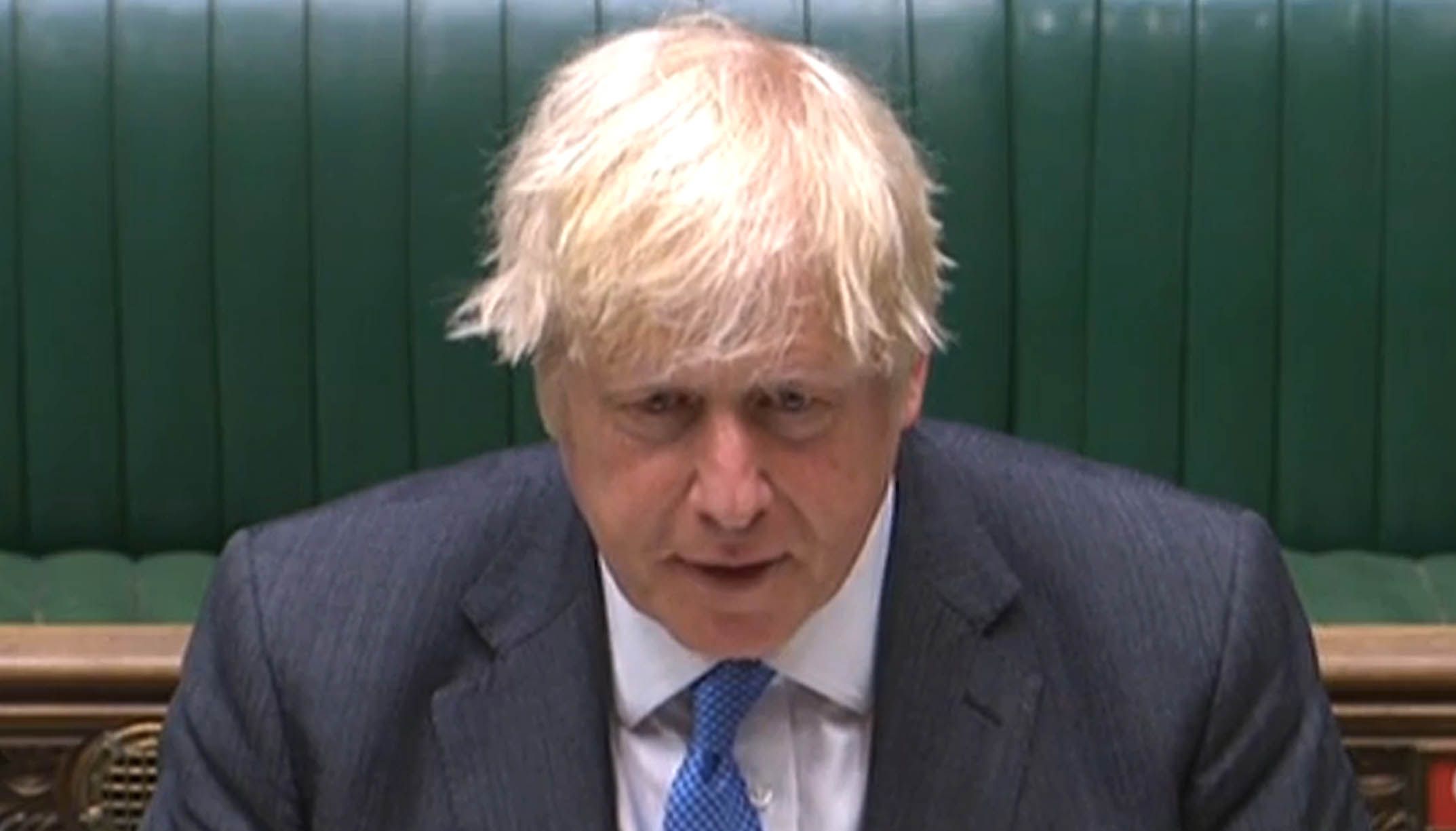 Prime Minister Boris Johnson makes a statement on the G7 summit in the House of Commons.